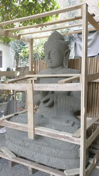 Product image 3 of the product “Seated Buddha, 209cm high, natural green ”